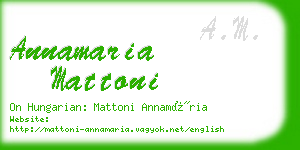 annamaria mattoni business card